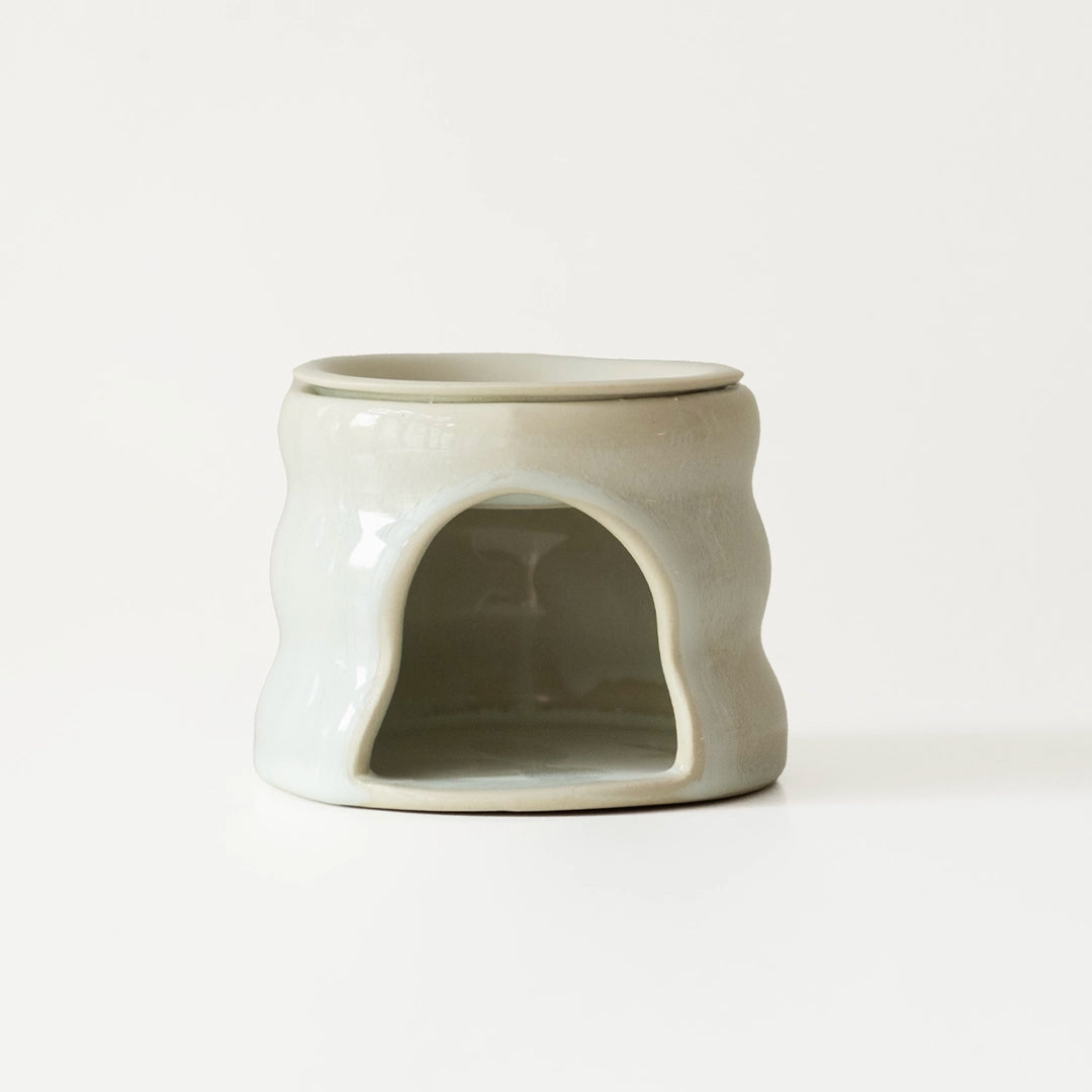 Stoneware Buhurdanlık - İnci Beyaz