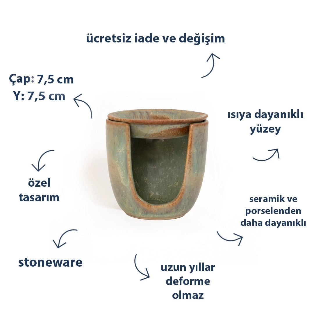 Stoneware Buhurdanlık II - Müdavim Yeşil