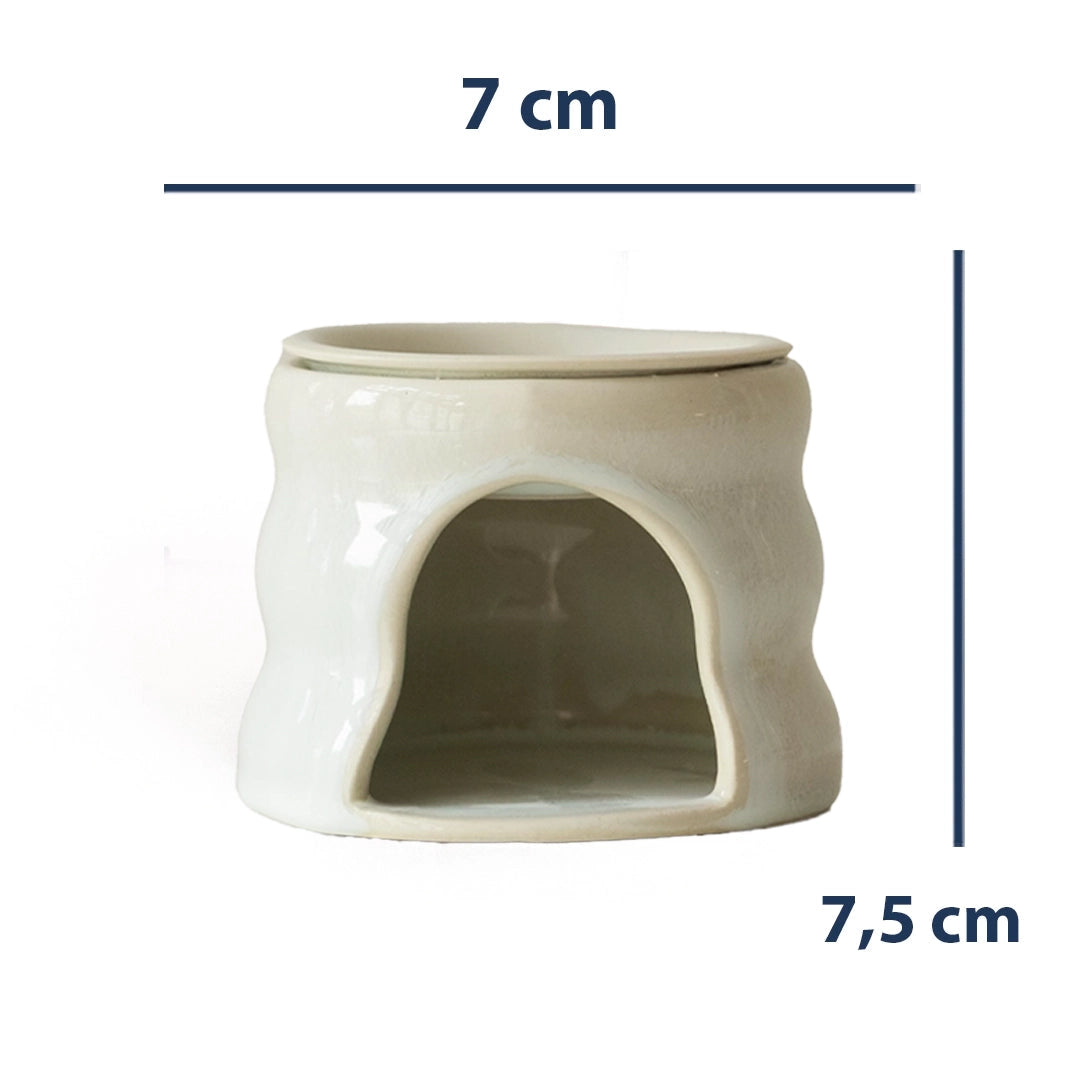 Stoneware Buhurdanlık - İnci Beyaz