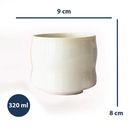 Stoneware Büyük Bardak - İnci Beyaz