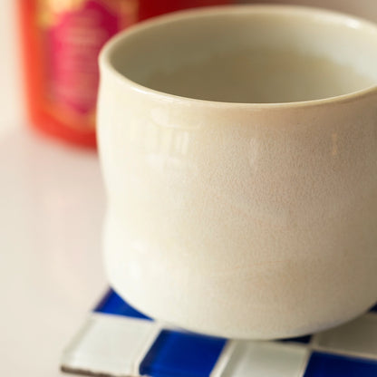 Stoneware Büyük Bardak - İnci Beyaz