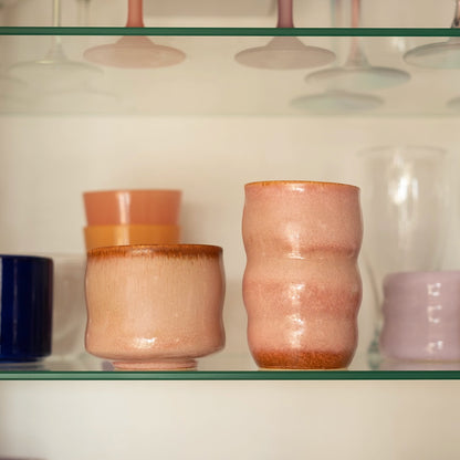 Stoneware Büyük Bardak - Gonca Pembe