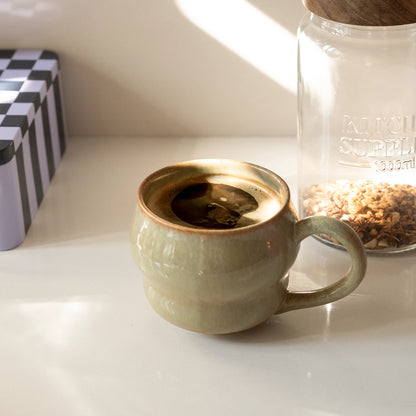 Stoneware Büyük Kupa - Müdavim Yeşil