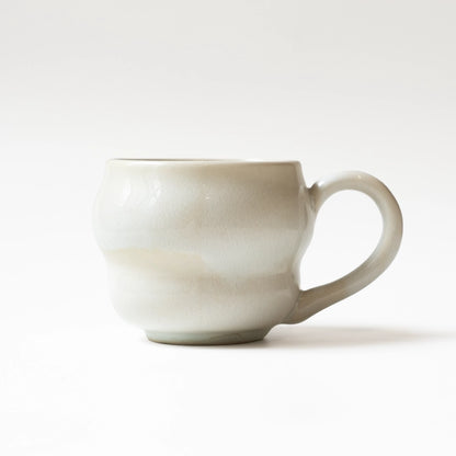Stoneware Büyük Kupa - İnci Beyaz
