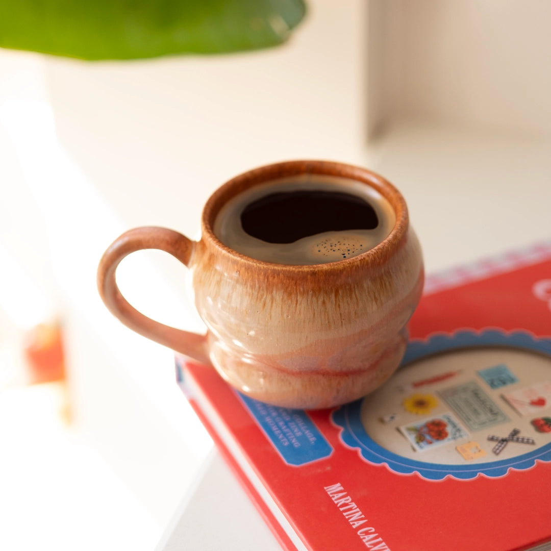 Stoneware Büyük Kupa - Gonca Pembe