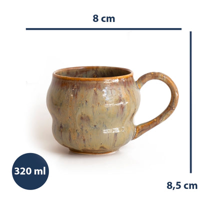 Stoneware Büyük Kupa - Müdavim Yeşil