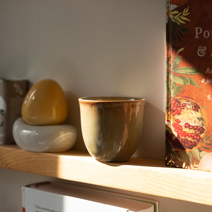 Stoneware Chawan Bardak - Müdavim Yeşil