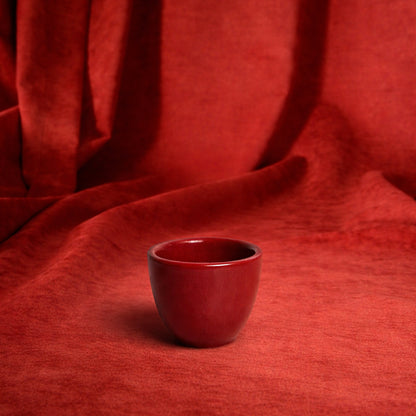 Stoneware Espresso Chawan - Dem Kırmızı