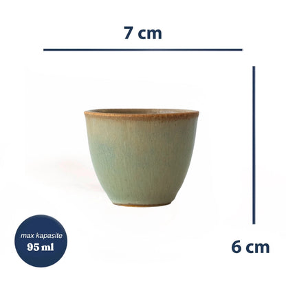 Stoneware Espresso Chawan - Müdavim Yeşil