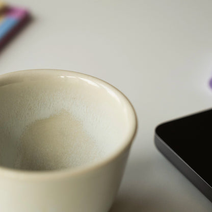 Stoneware Chawan Bardak - İnci Beyaz