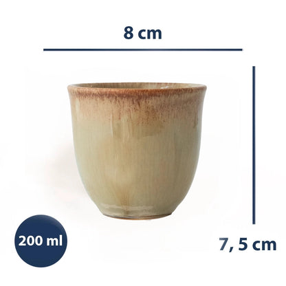 Stoneware Chawan Bardak - Müdavim Yeşil