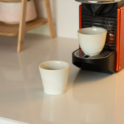 Stoneware Espresso Chawan - İnci Beyaz