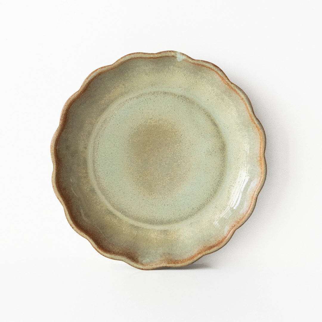 Stoneware Çiçek Derin Tabak - Müdavim Yeşil