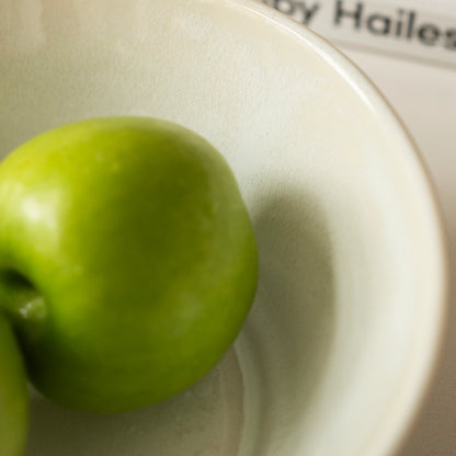 Stoneware Derin Bowl - İnci Beyaz
