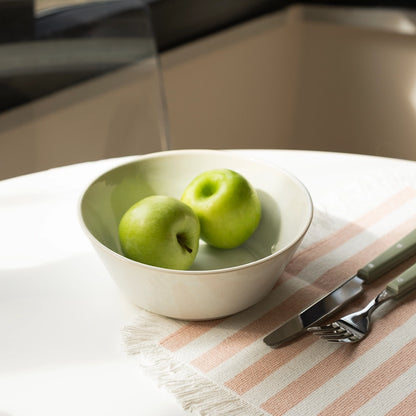 Stoneware Derin Bowl - İnci Beyaz