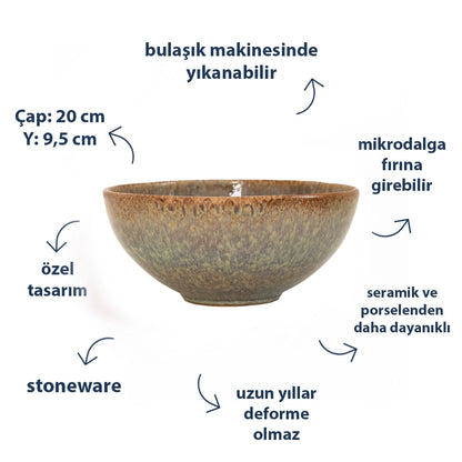 Stoneware Derin Kase - Müdavim Yeşil