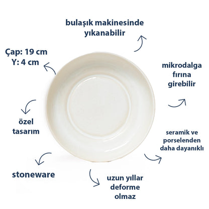 Stoneware Derin Tabak - İnci Beyaz