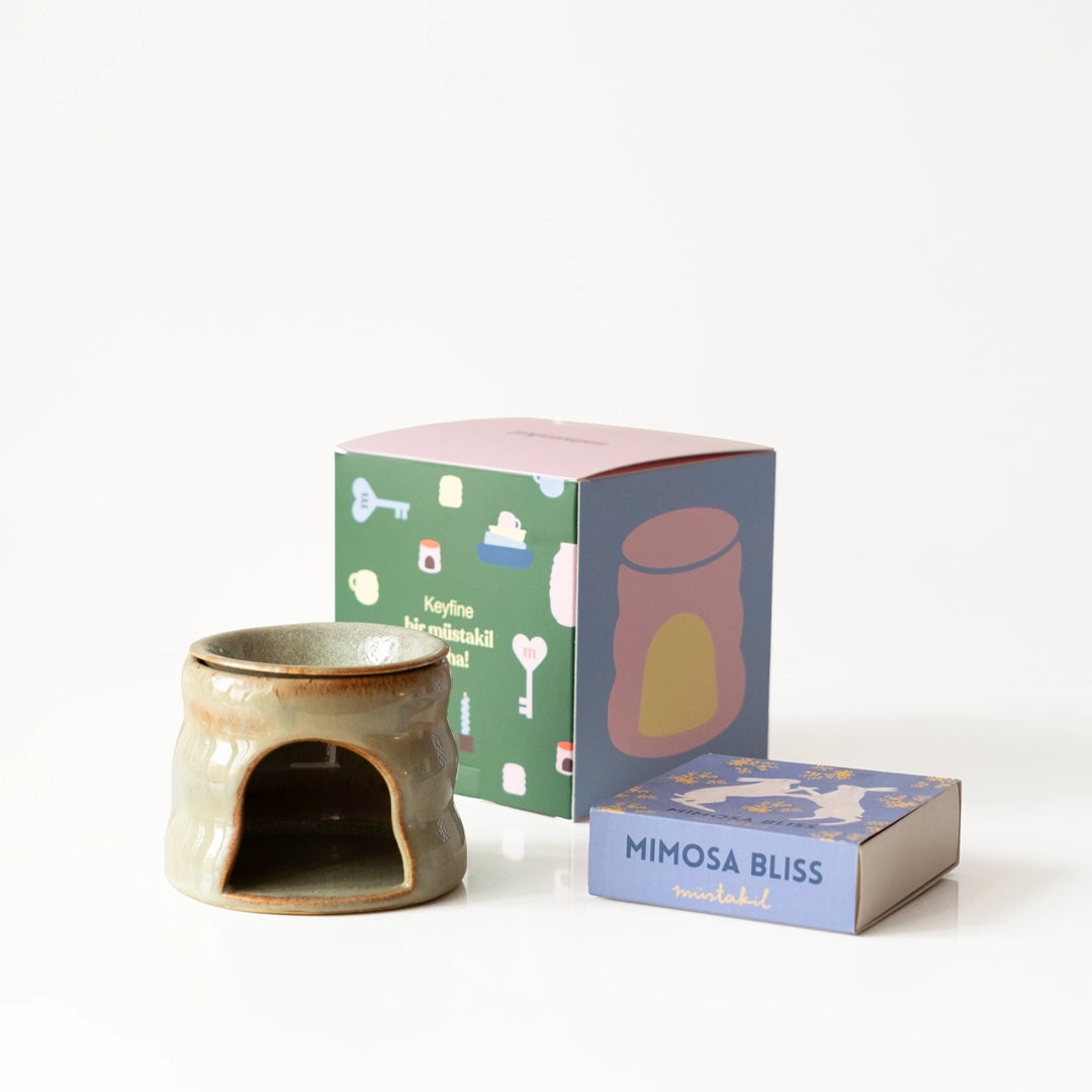 Dinginlik Ritüeli No.2: Müdavim Yeşil Buhurdanlık+Mimosa Bliss Koku Barı