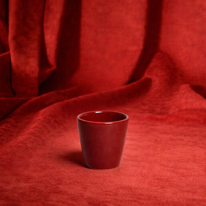 Stoneware Espresso Bardağı - Dem Kırmızı