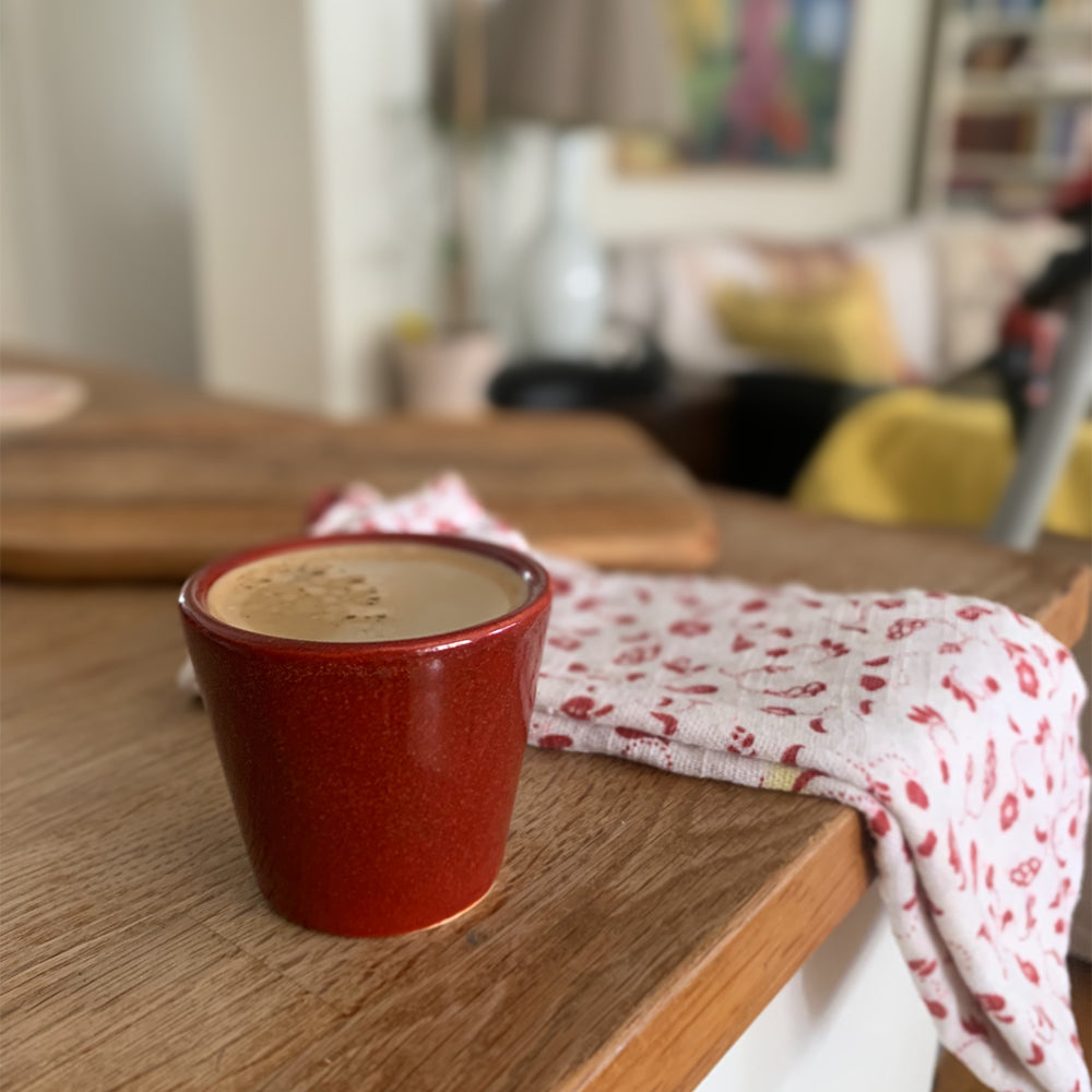 Stoneware Espresso Bardağı - Dem Kırmızı