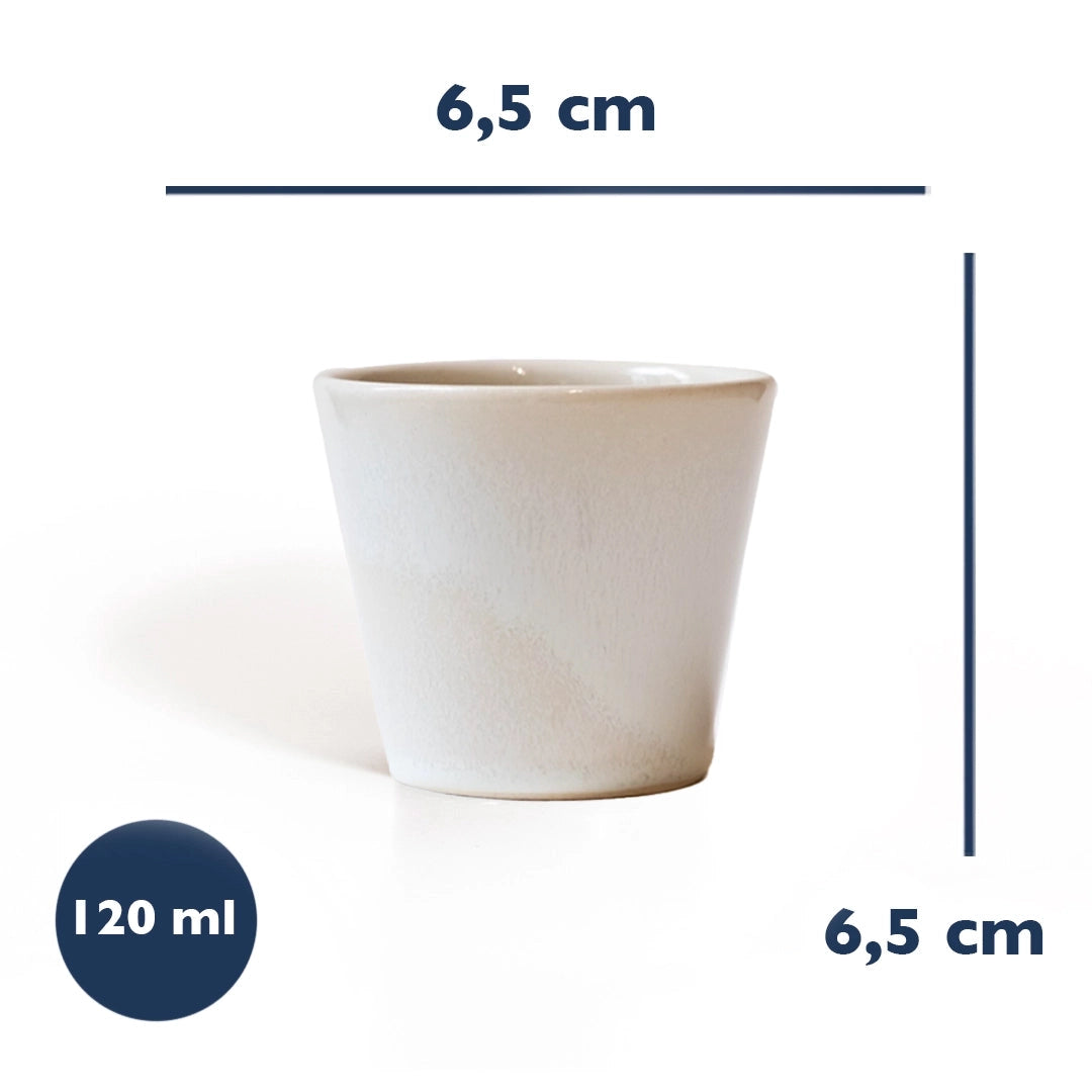 Stoneware Espresso Bardağı - İnci Beyaz