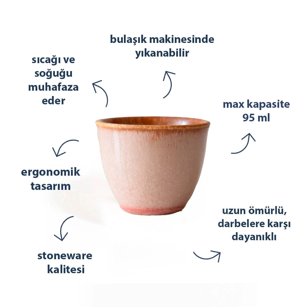 Stoneware Espresso Chawan - Gonca Pembe