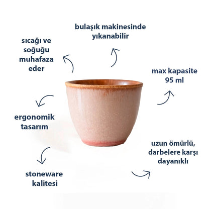 Stoneware Espresso Chawan - Gonca Pembe