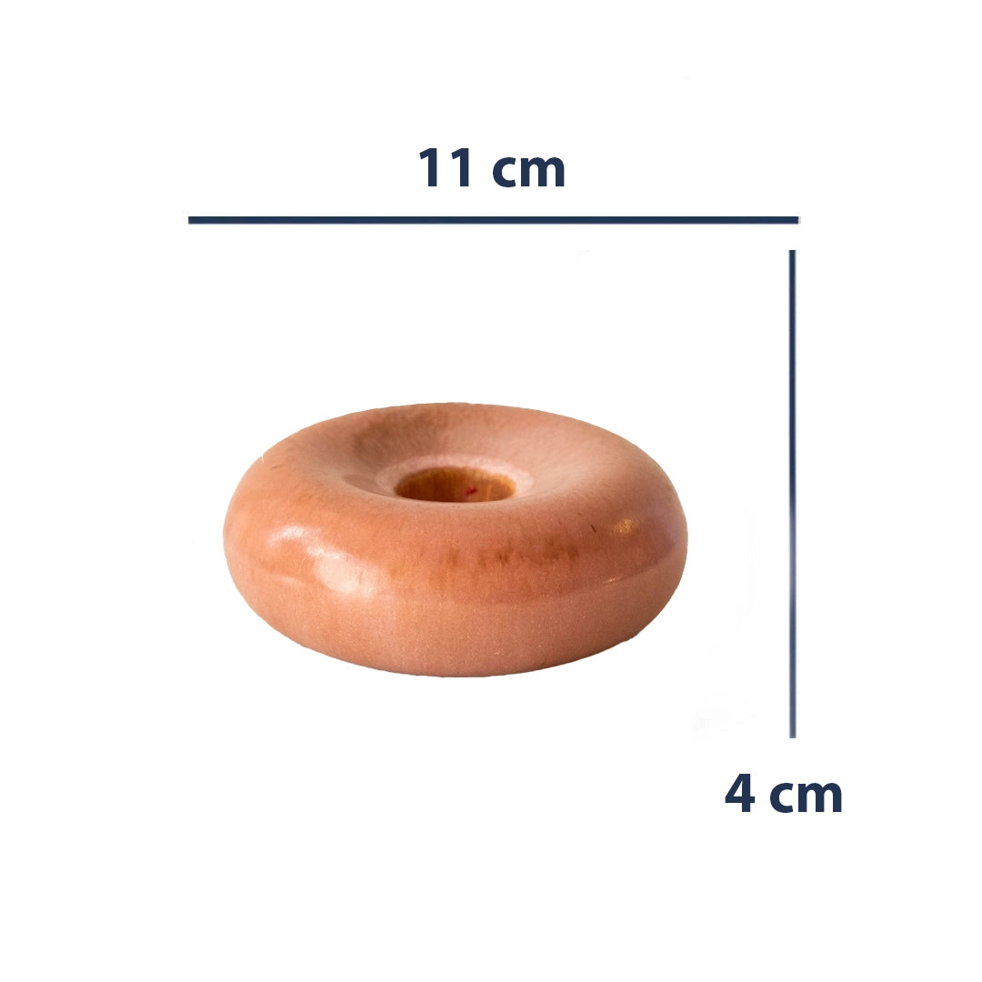 Stoneware Donut Şamdan - Gonca Pembe