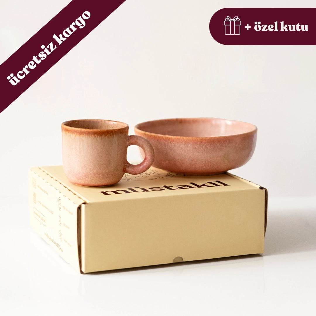 Kahvaltı Ritüeli: Gonca Pembe Bowl + Kupa