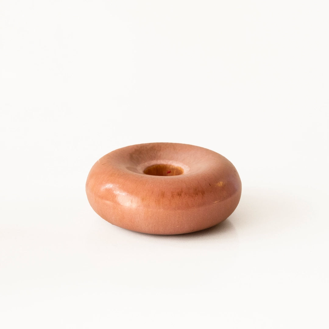 Stoneware Donut Şamdan - Gonca Pembe