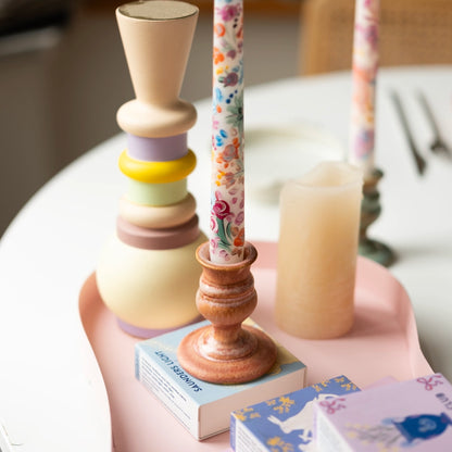 Stoneware Şamdan - Gonca Pembe