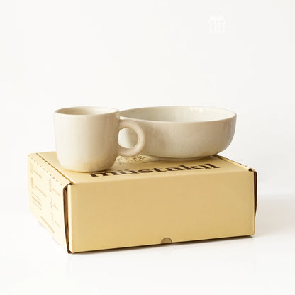 Kahvaltı Ritüeli: İnci Beyaz Bowl + Kupa