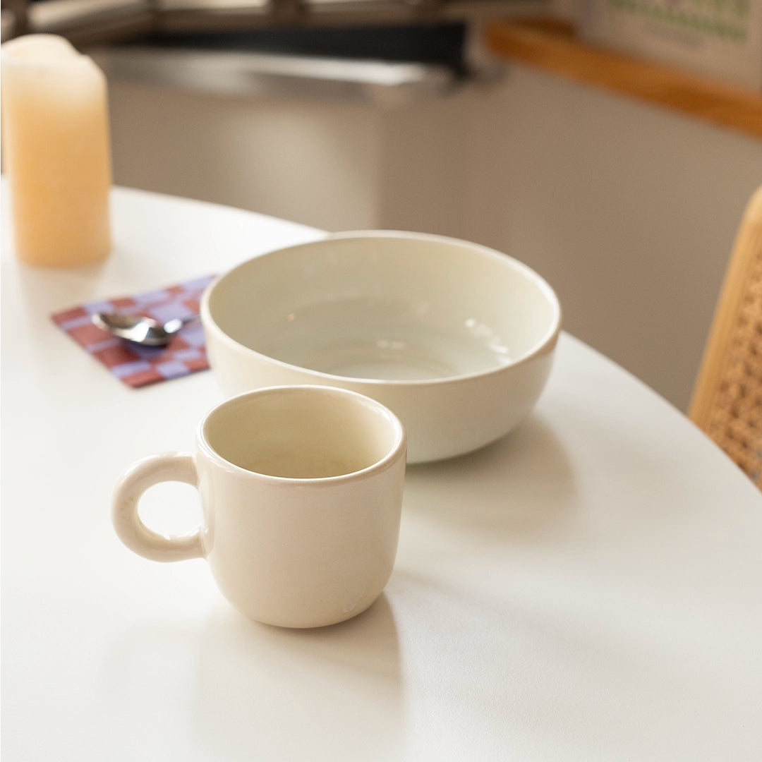 Kahvaltı Ritüeli: İnci Beyaz Bowl + Kupa