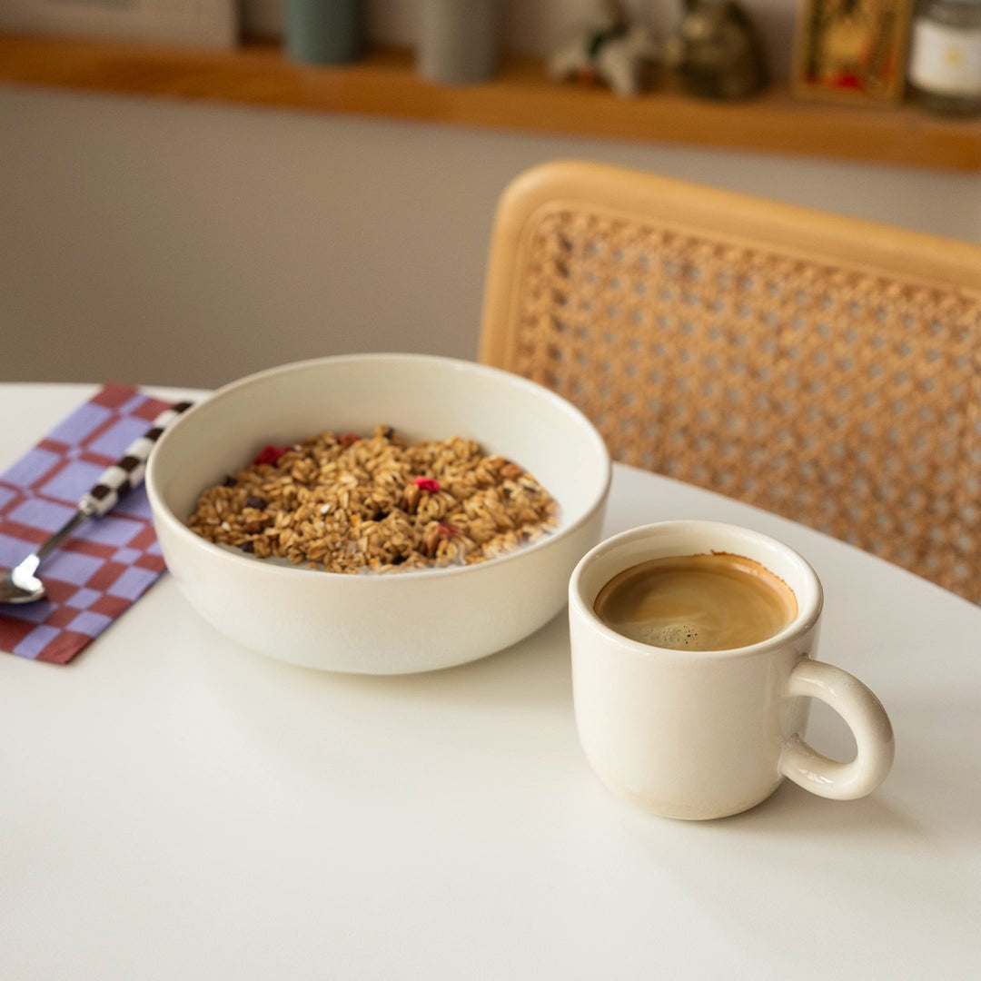 Kahvaltı Ritüeli: İnci Beyaz Bowl + Kupa