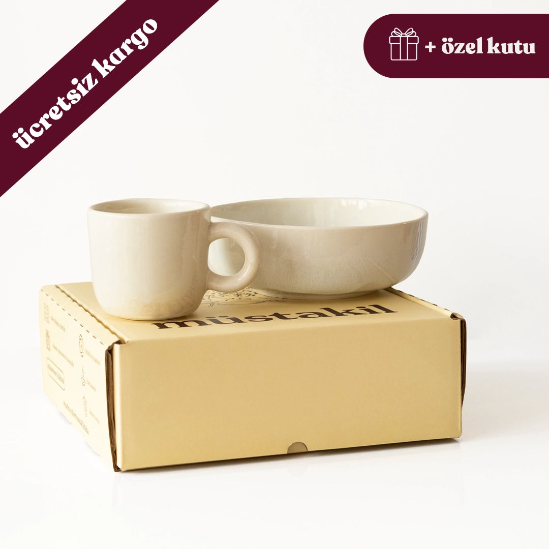 Kahvaltı Ritüeli: İnci Beyaz Bowl + Kupa