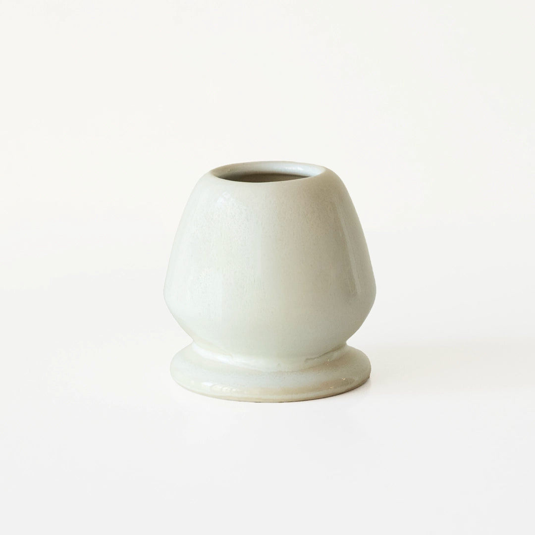 Stoneware Matcha Whisk Tutucu - İnci Beyaz
