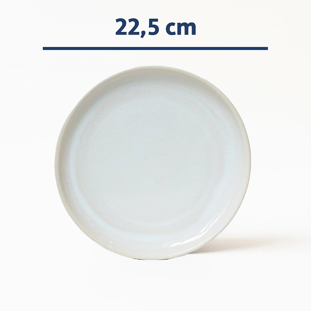 Stoneware Kahvaltı Tabağı - İnci Beyaz