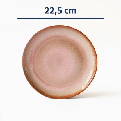 Stoneware Kahvaltı Tabağı - Gonca Pembe