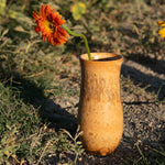 Stoneware Sütun Vazo - Kahve