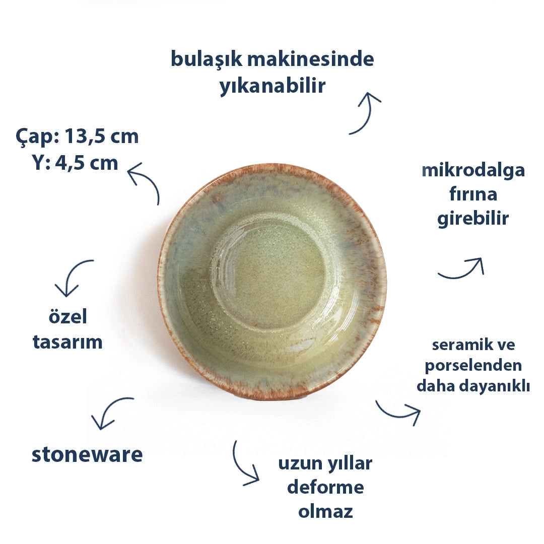 Stoneware Kase - Müdavim Yeşil