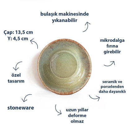 Stoneware Kase - Müdavim Yeşil