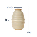 Stoneware Bombeli Vazo - Krem