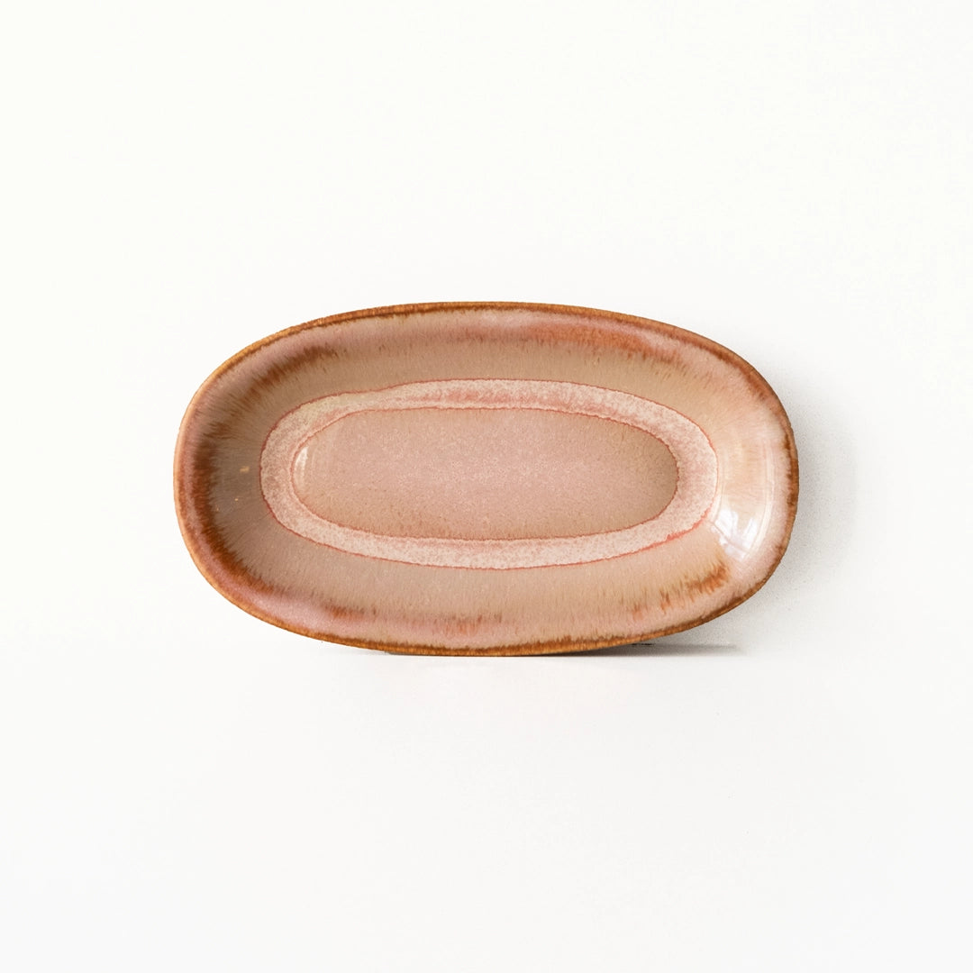 Stoneware Küçük Kayık Tabak - Gonca Pembe