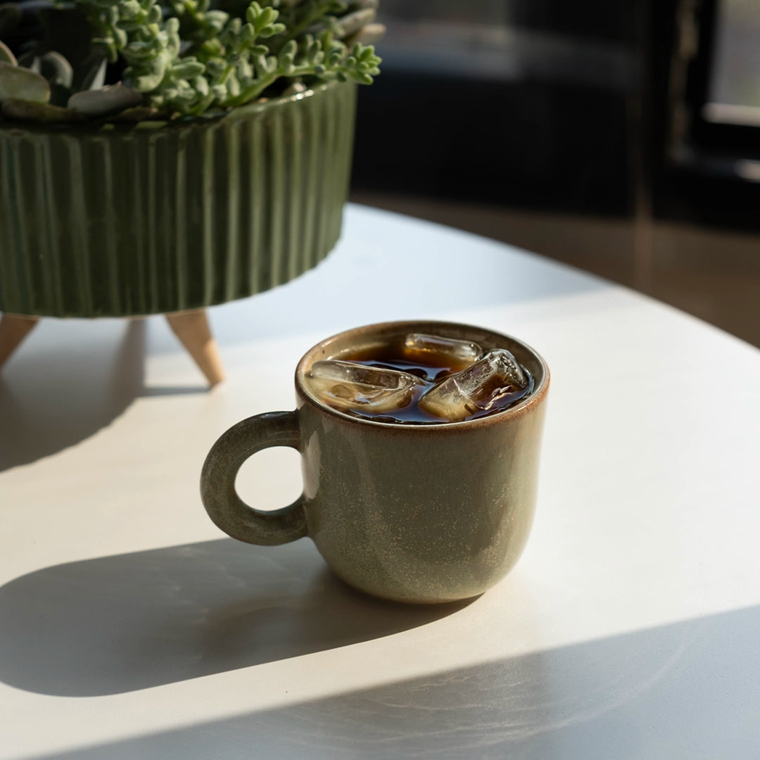 Stoneware Kupa - Müdavim Yeşil