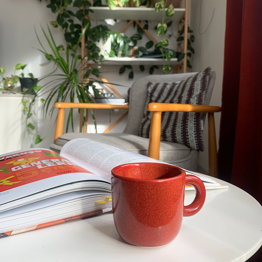 Stoneware Kupa - Dem Kırmızı