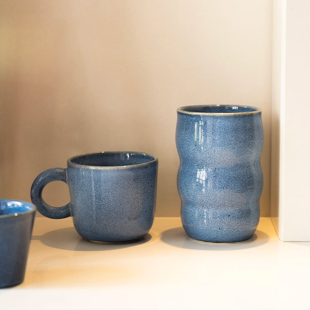 Stoneware Lungo Bardak - Sayfi Mavi