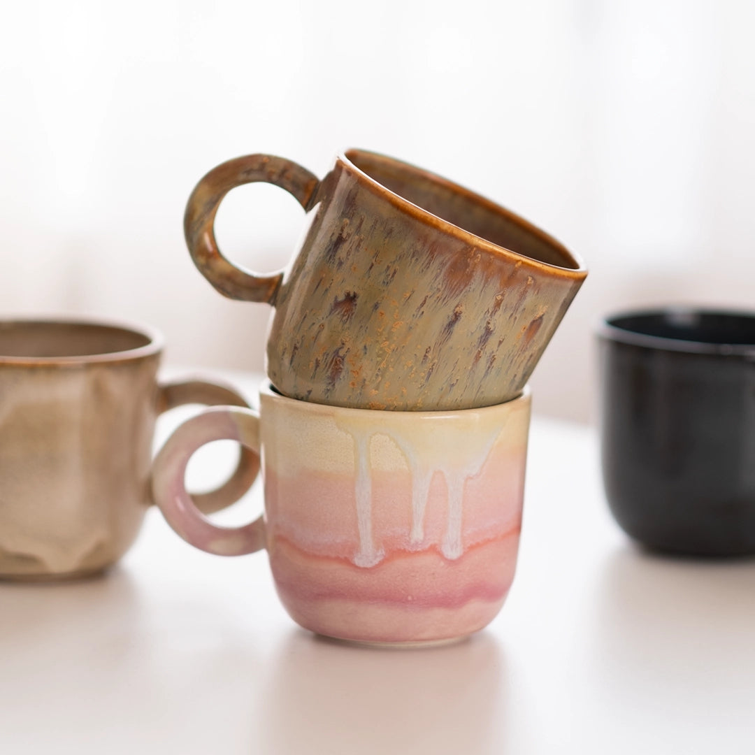 Stoneware Kupa - Müdavim Pembe