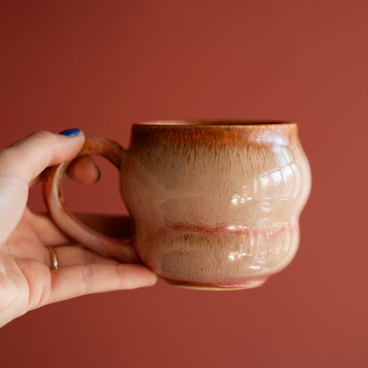 Stoneware Büyük Kupa - Gonca Pembe