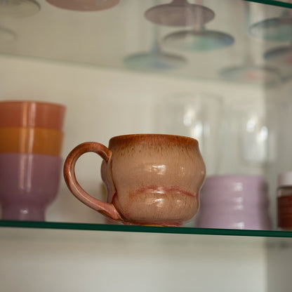 Stoneware Büyük Kupa - Gonca Pembe