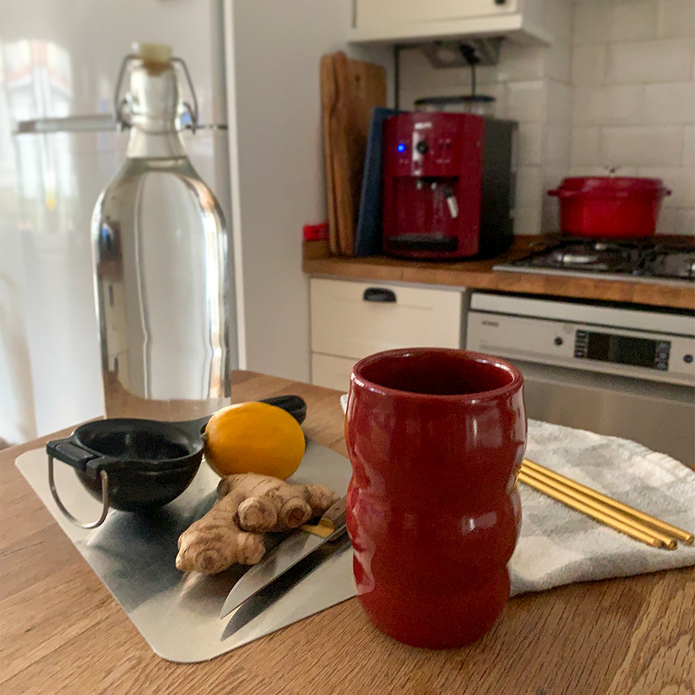 Stoneware Lungo Bardak - Dem Kırmızı